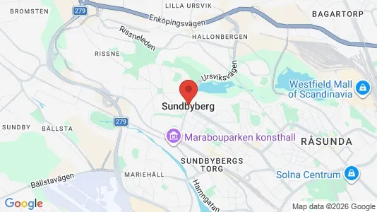 Butikslokaler att hyra i Sundbyberg - kort over placeringen