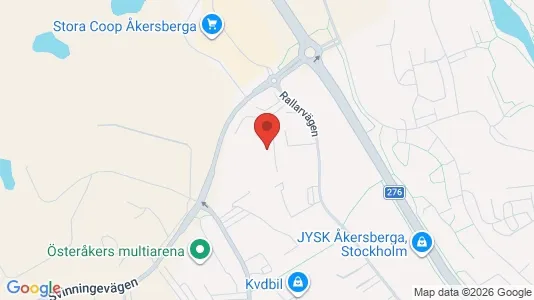 Kontorslokaler att hyra i Österåker - kort over placeringen