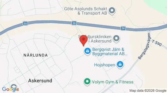 Affärslokaler till försäljning i Askersund - kort over placeringen