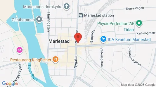 Affärslokaler att hyra i Mariestad - kort over placeringen
