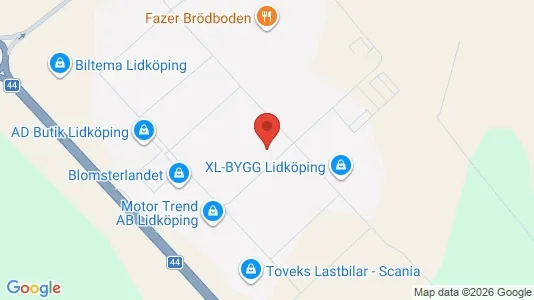 Affärslokaler till försäljning i Lidköping - kort over placeringen