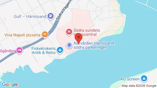 Kontorslokaler att hyra i Härnösand - kort over placeringen