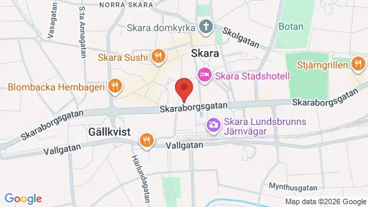 Kontorslokaler att hyra i Skara - kort over placeringen