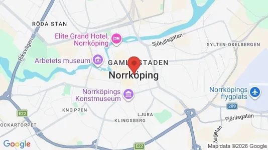 Affärslokaler till försäljning i Norrköping - kort over placeringen
