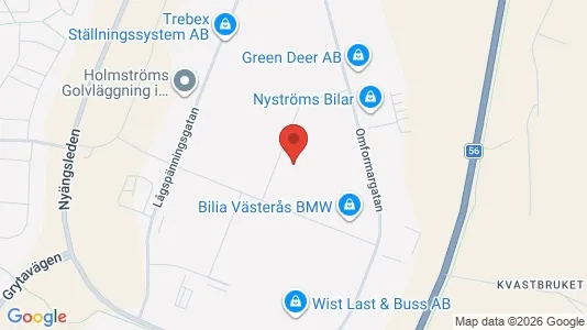 Affärslokaler till försäljning i Västerås - kort over placeringen