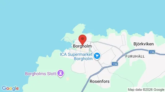 Affärslokaler att hyra i Borgholm - kort over placeringen