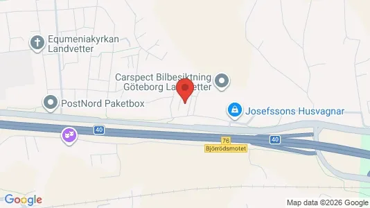 Industrilokaler att hyra i Härryda - kort over placeringen
