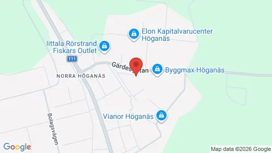 Kontorslokaler att hyra i Höganäs - kort over placeringen