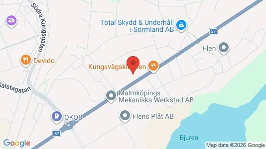 Industrilokaler att hyra i Flen - kort over placeringen
