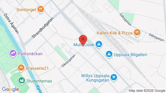 Industrilokaler att hyra i Uppsala - kort over placeringen