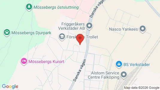 Affärslokaler att hyra i Falköping - kort over placeringen