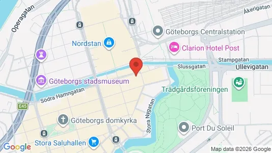 Kontorslokaler att hyra i Göteborg Centrum - kort over placeringen