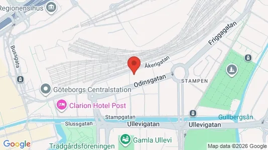 Kontorslokaler att hyra i Göteborg Centrum - kort over placeringen