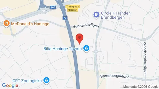 Kontorslokaler att hyra i Haninge - kort over placeringen