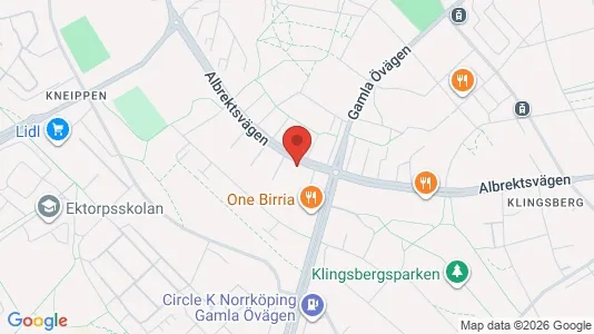 Affärslokaler att hyra i Norrköping - kort over placeringen