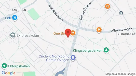 Affärslokaler att hyra i Norrköping - kort over placeringen