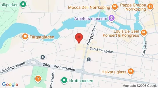 Affärslokaler att hyra i Norrköping - kort over placeringen