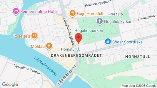 Kontorslokaler att hyra i Södermalm - kort over placeringen