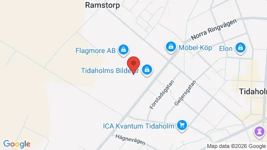 Industrilokaler att hyra i Tidaholm - kort over placeringen