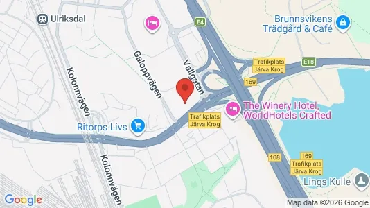 Kontorslokaler att hyra i Solna - kort over placeringen