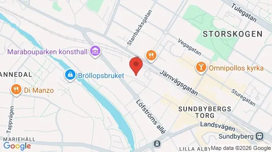 Kontorslokaler att hyra i Sundbyberg - kort over placeringen