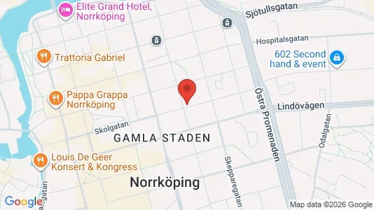 Affärslokaler att hyra i Norrköping - kort over placeringen