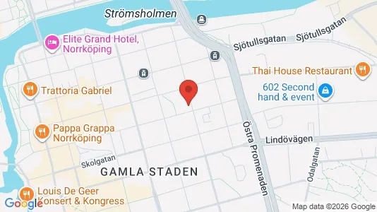 Affärslokaler att hyra i Norrköping - kort over placeringen
