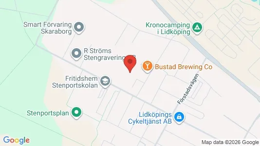 Industrilokaler att hyra i Lidköping - kort over placeringen