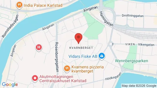 Affärslokaler att hyra i Karlstad - kort over placeringen