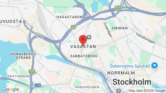 Butikslokaler till försäljning i Vasastan - kort over placeringen