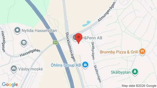 Kontorslokaler att hyra i Upplands Väsby - kort over placeringen