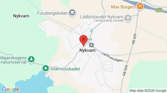 Butikslokaler att hyra i Nykvarn - kort over placeringen
