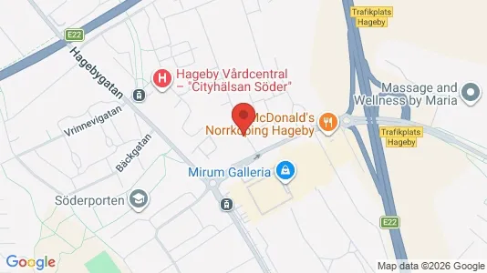 Affärslokaler att hyra i Norrköping - kort over placeringen