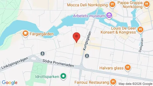 Kontorslokaler att hyra i Norrköping - kort over placeringen