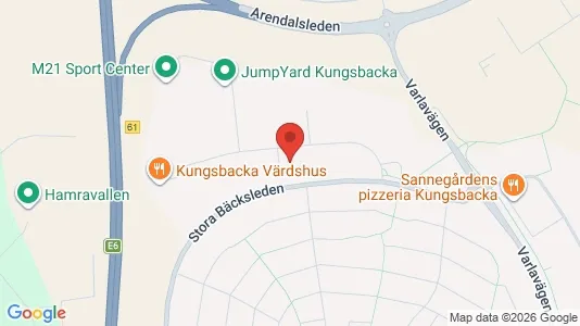 Kontorslokaler att hyra i Kungsbacka - kort over placeringen