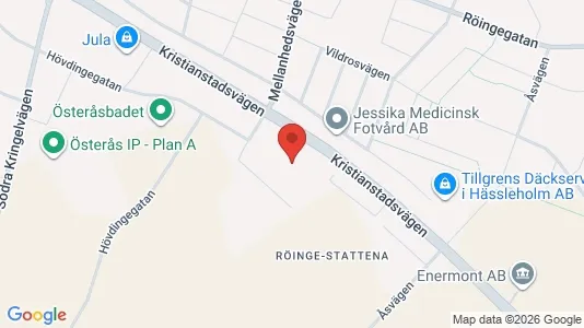 Lagerlokaler att hyra i Hässleholm - kort over placeringen