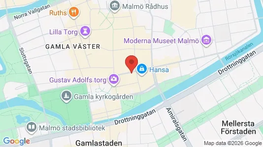 Kontorslokaler att hyra i Malmö Centrum - kort over placeringen