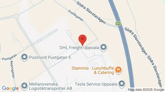 Industrilokaler att hyra i Uppsala - kort over placeringen