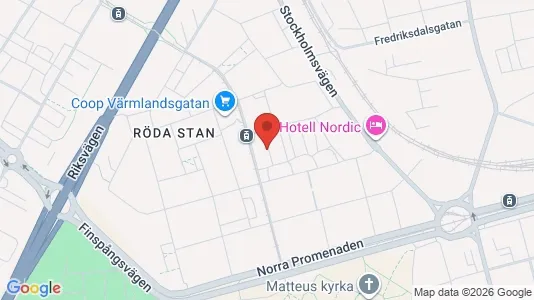 Affärslokaler att hyra i Norrköping - kort over placeringen