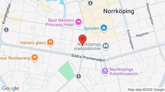 Affärslokaler att hyra i Norrköping - kort over placeringen