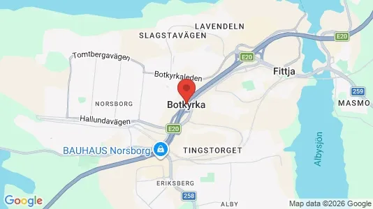 Kontorslokaler att hyra i Botkyrka - kort over placeringen