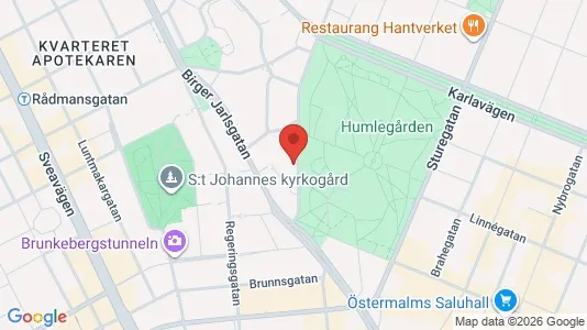 Kontorslokaler att hyra i Östermalm - kort over placeringen
