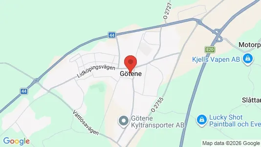 Affärslokaler att hyra i Götene - kort over placeringen