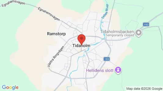 Affärslokaler att hyra i Tidaholm - kort over placeringen