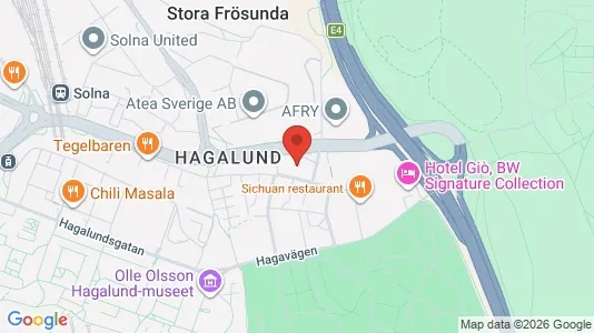 Kontorslokaler att hyra i Solna - kort over placeringen