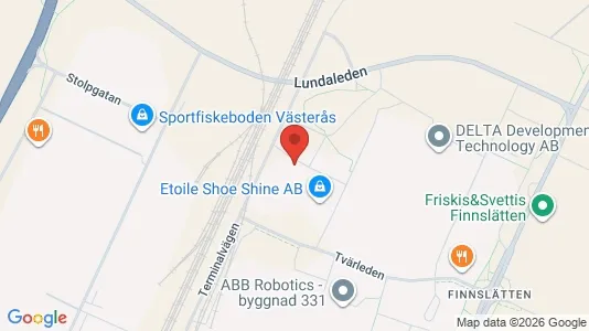Industrilokaler att hyra i Västerås - kort over placeringen