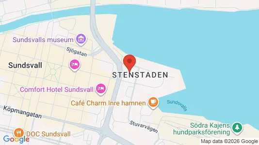 Kontorslokaler att hyra i Sundsvall - kort over placeringen