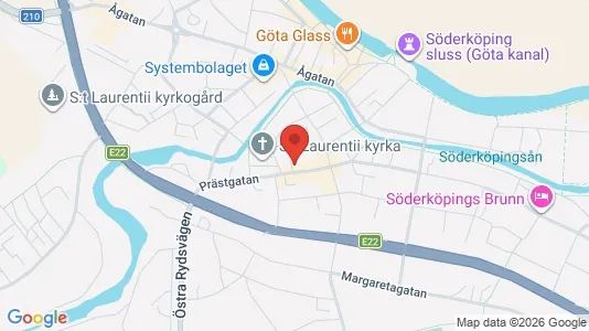Affärslokaler till försäljning i Söderköping - kort over placeringen