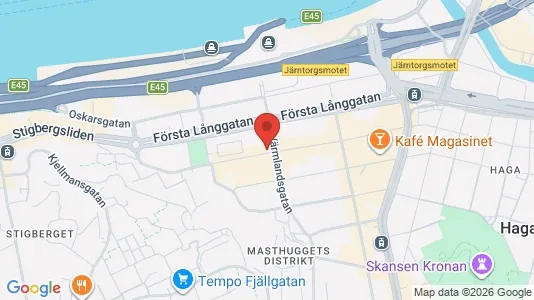 Affärslokaler att hyra i Göteborg Centrum - kort over placeringen