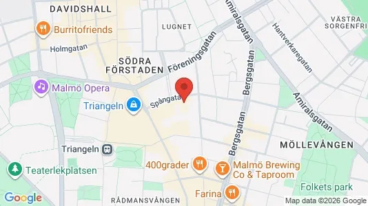 Kliniklokaler att hyra i Malmö Centrum - kort over placeringen